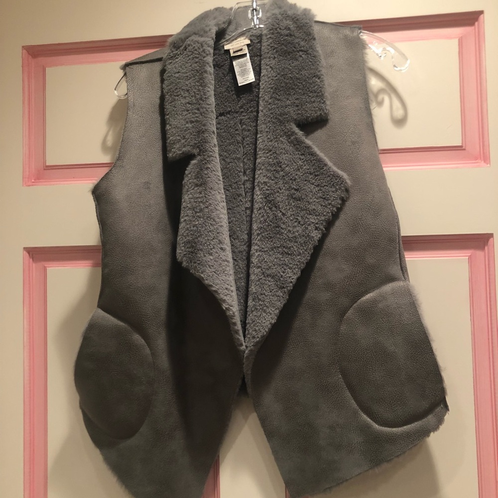 French Connection Charcoal Sleeveless Vest
